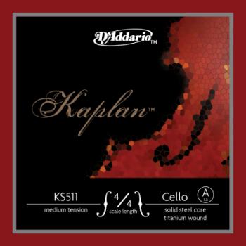Kaplan 4/4 Medium Solid Steel Titanium Wound Cello A String