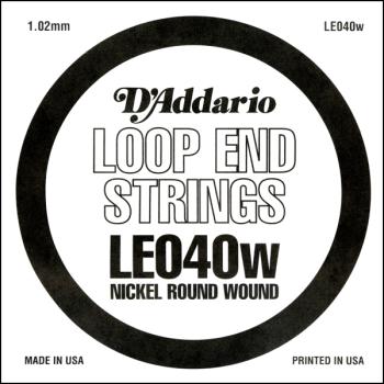 D'Addario LE040W Nickel Wound Loop End Single String, .040