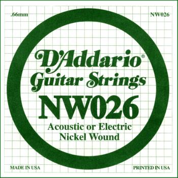 Daddario NW026 .026 Nickel Wound Guitar String