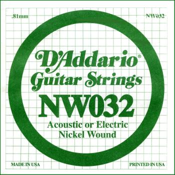 Daddario NW032 .032 Nickel Wound Guitar String