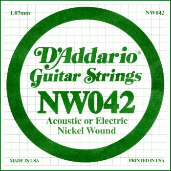 Daddario NW042 .042 Nickel Wound Guitar String