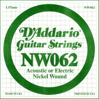 D'addario Nickel wound .062 single NW062