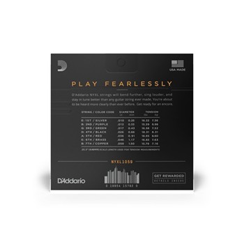 D'Addario NYXL1059 Nickel Wound 7-String Electric Guitar Strings, Regular Light, 10-59