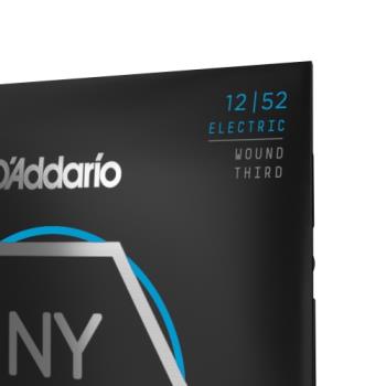 D'Addario Nickel Wound Electric Guitar Strings, Light Wound 3rd, 12-52