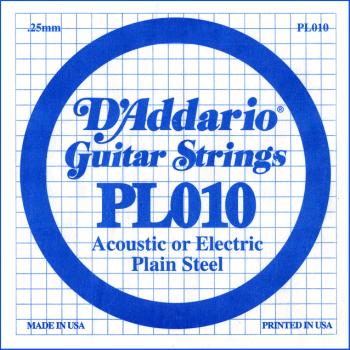 Daddario PL010 .010 Plain Steel Guitar String