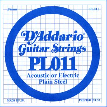 Daddario PL011 .011 Plain Steel Guitar String