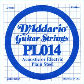Daddario PL014 .014 Plain Steel Guitar String