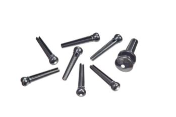 Daddario PWPS10 7 Bridge Pins with End Pin Set, Ebony w/Dot