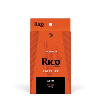 Ligature--alto Sax Rico - 2-screw - Nickel-plated for Accessorie