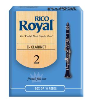 Woodwinds RBB1020 Royal by D'Addario Eb Clarinet Reeds, Strength 2, 10-pack