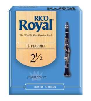 Woodwinds RBB1025 Royal by D'Addario Eb Clarinet Reeds, Strength 2.5, 10-pack
