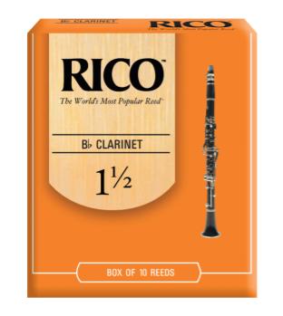 Rico by D'Addario RCA1015 Bb Clarinet Reeds, Strength 1.5 - 10 Pack
