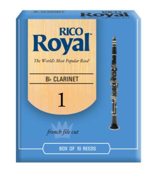 Woodwinds RCB1010 Royal by D'Addario Bb Clarinet Reeds, Strength 1, 10-pack