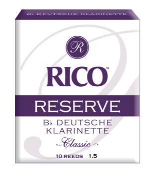 Woodwinds RCR1015D Rico Reserve Classic German Bb Clarinet Reeds, Strength 1.5, 10-pack
