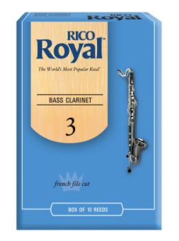 Rico Royal Bass Clarinet Reeds Strength 3 Box of 10