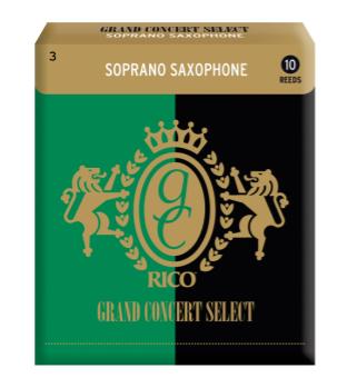 Woodwinds RGC10SSX300 Rico Grand Concert Select Soprano Sax Reeds, Strength 3.0, 10-pack