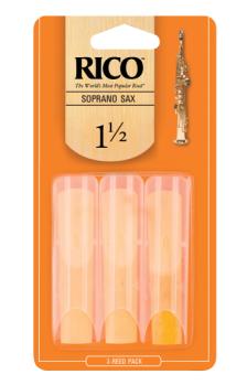 Woodwinds RIA0315 Rico by D'Addario Soprano Sax Reeds, Strength 1.5, 3-pack