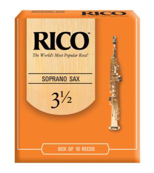 Rico by D'Addario RIA1035 Soprano Sax Reeds, Strength 3.5 - 10 Pack