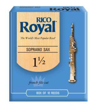 Woodwinds RIB1015 Royal by D'Addario Soprano Sax Reeds, Strength 1.5, 10-pack
