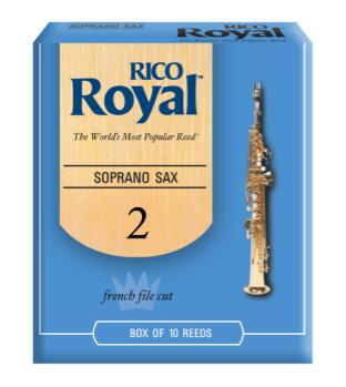 Woodwinds RIB1020 Royal by D'Addario Soprano Sax Reeds, Strength 2, 10-pack