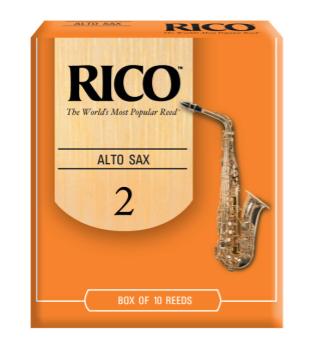 Woodwinds RJA1020 Rico by D'Addario Alto Sax Reeds, Strength 2, 10-pack