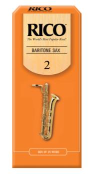 Woodwinds RLA2520 Rico by D'Addario Baritone Sax Reeds, Strength 2, 25-pack