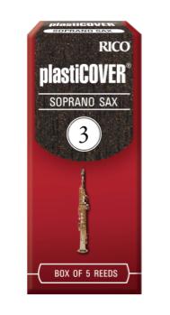 Rico RRP05SSX300 Plasticover Soprano Saxophone #3 Reeds Pack of 5
