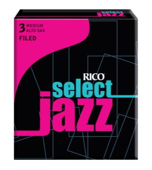 Alto Sax Reeds, D'Addario Select Jazz Filed, #3 Medium (10 pk)