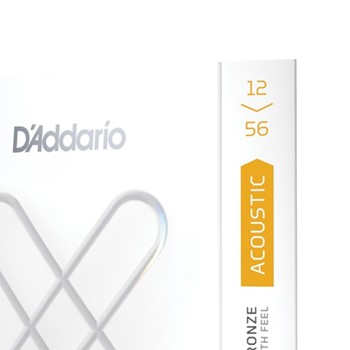 12-56 Light Top/Medium Bottom, XS 80/20 Bronze Coated Acoustic Guitar Strings D'ADDARIO XSABR1256