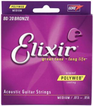 Elixir 11100 Polyweb Acoustic Guitar Strings, Medium