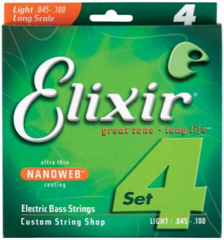 Elixir Nanoweb 4-String Bass Light