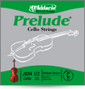 D'Addario Prelude Cello Single A String, 1/2 Scale, Medium Tension