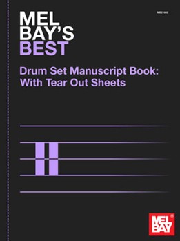 Drum Set Manuscript Book by - With Tear-out Sheets - for Manu Paper
