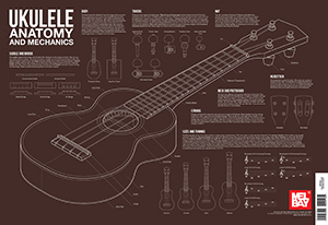 Poster--ukulele Anatomy And Mechanics for Mandolin P (23" X 35")