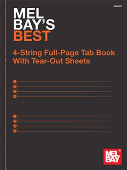 Mel Bay's Best 4-String Full-Page Tab Book by for Tab Paper