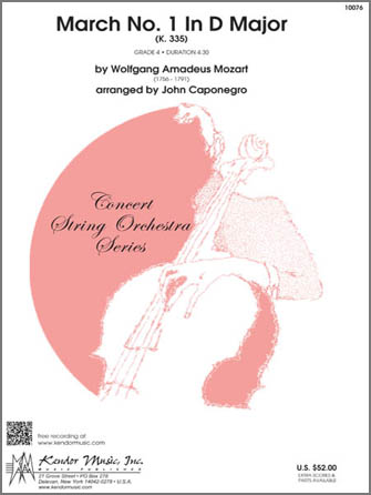 Kendor Mozart               Caponegro J  March No 1 in D Major K335 - String Orchestra