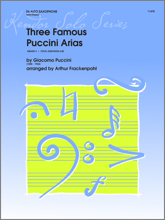 Three Famous Puccini Arias alto sax