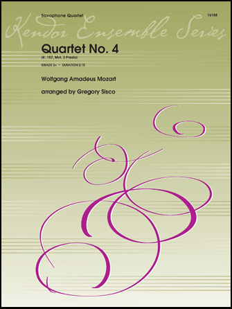 Kendor Quartet No 4, K157 - Saxophone Quartet Sisco G
