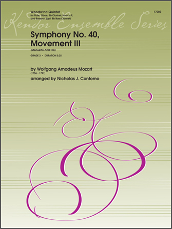 Symphony No 40 Movement III [Woodwind Quintet] Mozart Wwnd Qnt