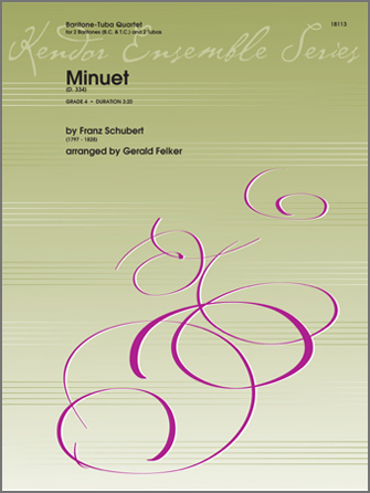 Minuet [baritone tuba quartet] Schubert/Felker Bar/Tub Qr