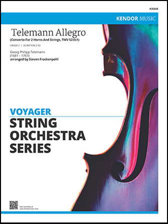 Telemann Allegro (Concerto For 2 Horns And Strings, Twv 52:Es1) - Orchestra Arrangement