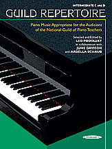 Guild Repertoire: Piano Music Appropriate for the Auditions of the National Guild of Piano Teachers,