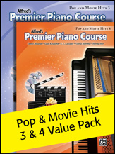 Alfred Premier Pop and Movie Hits Value Pack 3 & 4 PIANO