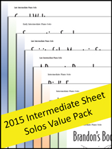 Intermediate Sheet Solos 2015 (Value Pack) [Piano] Piano