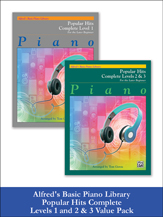 Alfred's Basic Piano Library: Popular Hits, Complete Levels 1 and 2 & 3 (Value Pack) [Piano] Piano