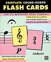 89 Color-Coded Flash Cards [Piano]