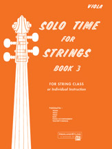 Solo Time For Strings 3 Viola Etling Viola Solo