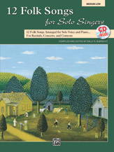 Alfred  Albrecht  12 Folk Songs for Solo Singers - Medium Low Voice - Book / CD