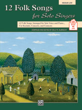 Alfred  Albrecht  12 Folk Songs for Solo Singers - Medium Low Voice - Book / CD