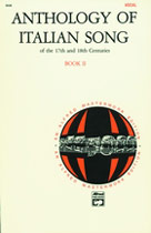 Anthology of Italian Songs of the 17th a Book